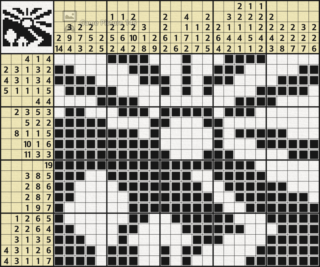 Nonograms Katana 25x30 All Answers To The Puzzles • Game Picture 146 7999